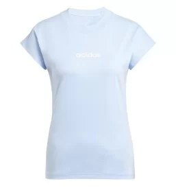 Adidas T-shirt Essentials Linear Cotton Celeste JG8660