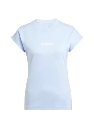 Adidas T-shirt Essentials Linear Cotton Celeste JG8660