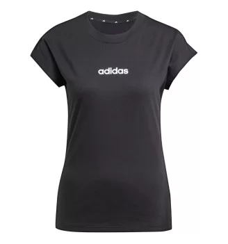 Adidas T-shirt Essentials Linear Cotton Nero JC8238