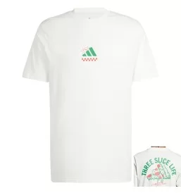 Adidas T-shirt Lounge Pizza Graphic Bianco JJ4016