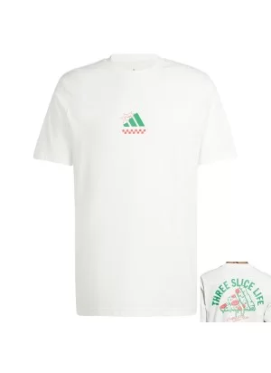 Adidas T-shirt Lounge Pizza Graphic Bianco JJ4016