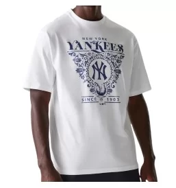 New Era T-Shirt Oversized New York Yankees Mlb Floral Graphic Bianco 60667845