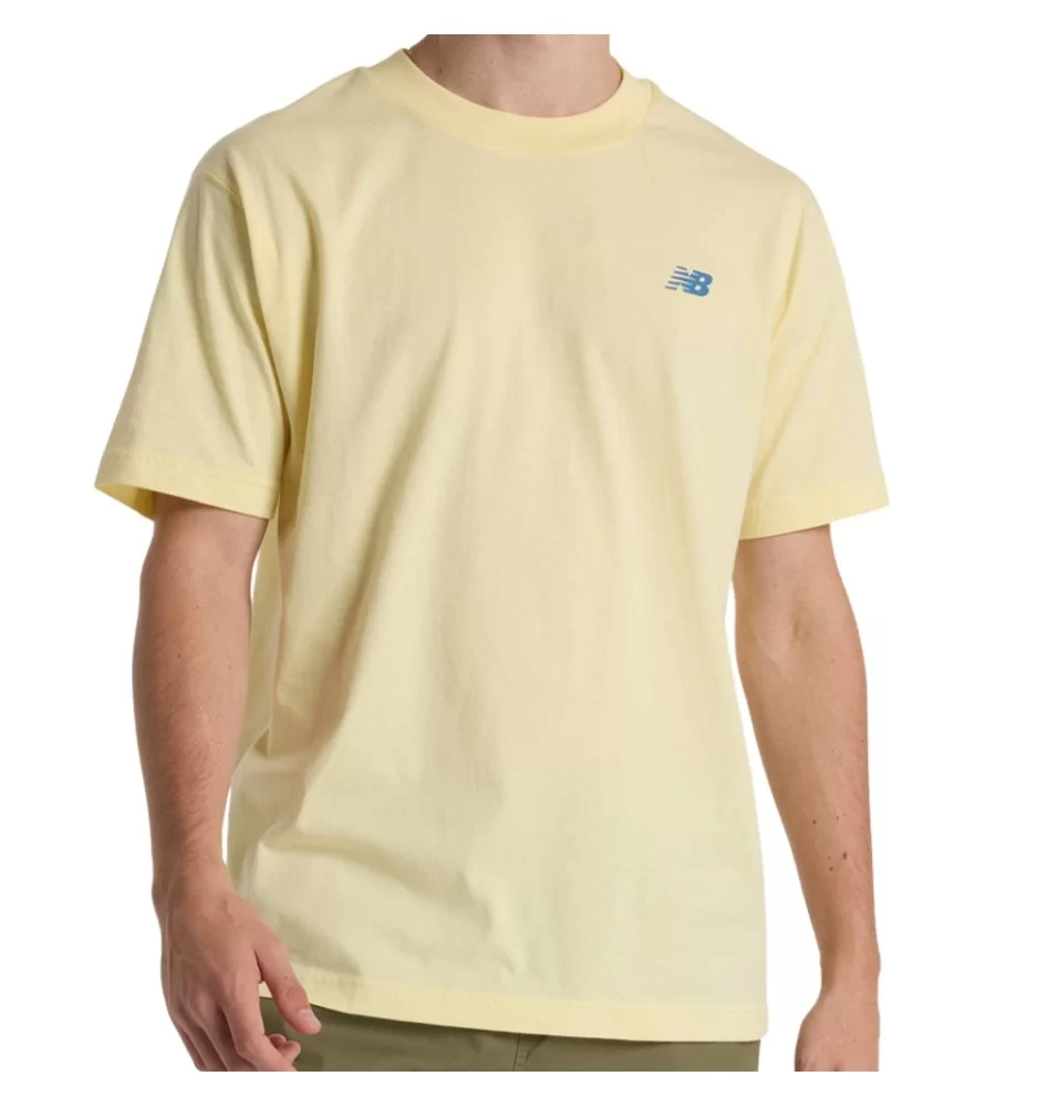 New Balance T-shirt Sport Essentials Logo Parchment Giallo MT41580PRC