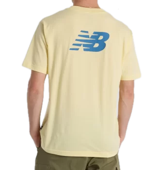 New Balance T-shirt Sport Essentials Logo Parchment Giallo | New Balance | 