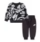 Nike Tuta Club All Over Print Nero E Bianco 66L168-023