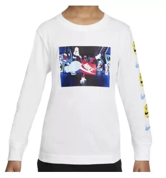 Nike Maglia Boxy Smiley Bianco 86J266-001