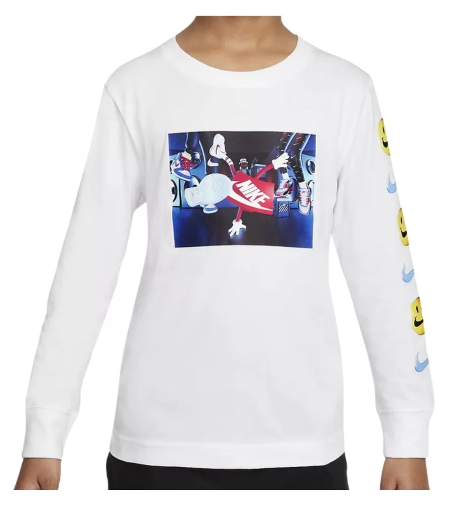 Nike Maglia Boxy Smiley Bianco 86J266-001