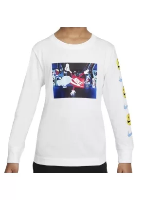 Nike Maglia Boxy Smiley Bianco 86J266-001