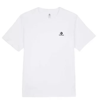 Converse T-shirt Star Chevron Go-To Embroidered Standard Bianco 10023876-A01