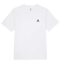 Converse T-shirt Star Chevron Go-To Embroidered Standard Bianco 10023876-A01