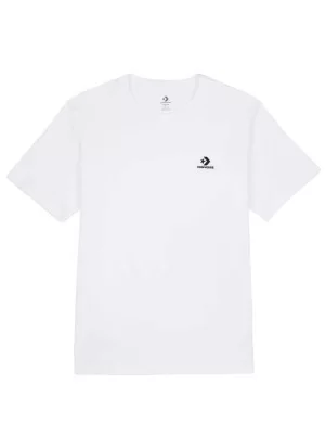 Converse T-shirt Star Chevron Go-To Embroidered Standard Bianco 10023876-A01