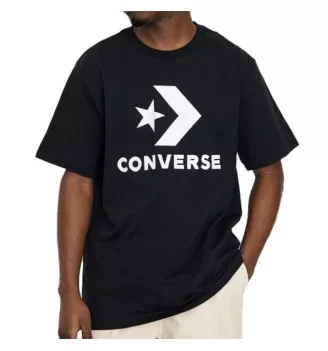 Converse T-shirt Star Chevron Go-Star Standard Big Logo Nero 10025458-A02
