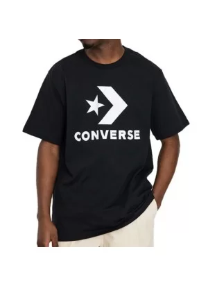 Converse T-shirt Star Chevron Go-Star Standard Big Logo Nero 10025458-A02