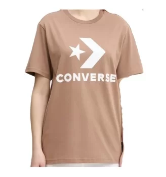 Converse T-shirt Star Chevron Big Logo Mushroom Forage Marrone 10025458-A39