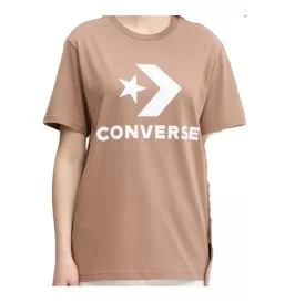 Converse T-shirt Star Chevron Big Logo Mushroom Forage Marrone 10025458-A39