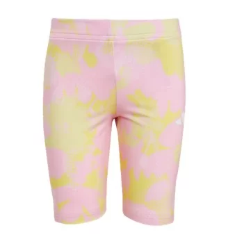 Adidas Tuta Train Essentials Flower Print Kids Rosa E Giallo | Adidas | 