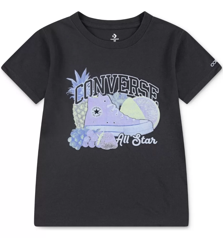 Converse T-shirt Chuck Taylor + Fruit Nero 4CG819-GDA