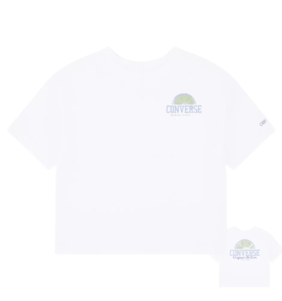 Converse T-shirt Front Back Fruit Bianco 4CG915-001