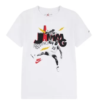 Jordan T-shirt Micheal Jordan Jamming Bianco 95D819-001