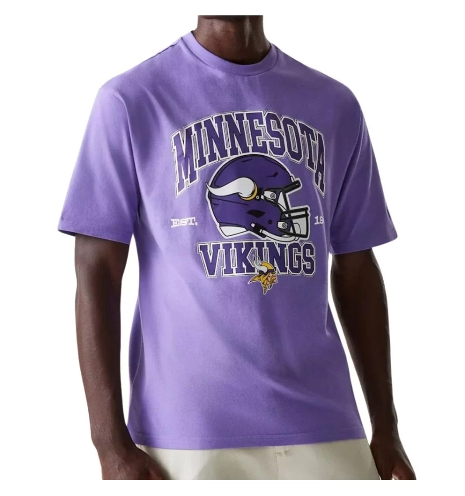 New Era T-shirt Oversize Nfl Helmet Minnesota Vikings Viola 60667907