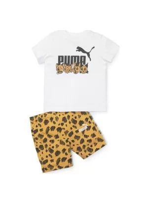 Puma Tuta Mates Essentials Inf Bianco E Giallo 674234-02
