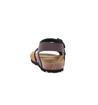 Grunland Sandalo Luce 2111 Bicolor Cuoio Testa Di Moro | Grunland | 
