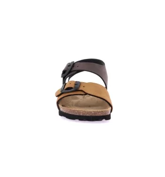 Grunland Sandalo Luce 2111 Bicolor Cuoio Testa Di Moro | Grunland | 