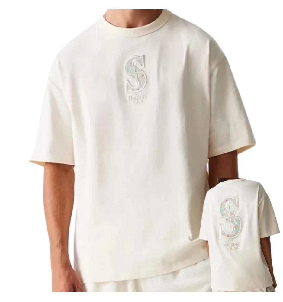 New Era T-shirt Oversized Unisex Seattle Mariners Off Bianco 60667833
