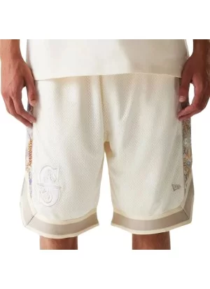 New Era Pantaloncini Mesh Infill Mlb Seattle Mariners Off Bianco 60667836