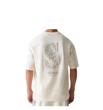 New Era T-shirt Oversized Unisex Seattle Mariners Off Bianco | New Era | 