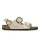 Birkenstock Sandalo Milano Big Buckle Ecru Bianco 1025395