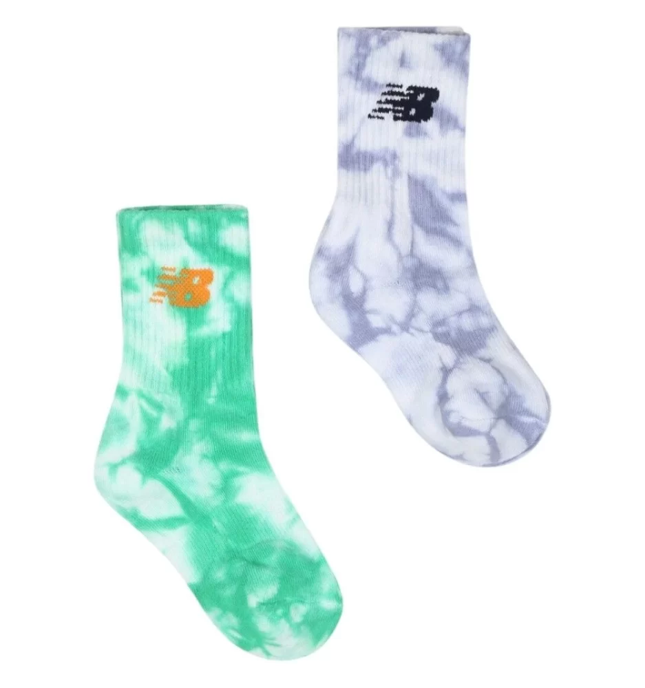 New Balance Calzini Tie Dye 2 Paia Kids Verde E Viola LAKB0202 DUS
