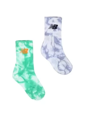 New Balance Calzini Tie Dye 2 Paia Kids Verde E Viola LAKB0202 DUS