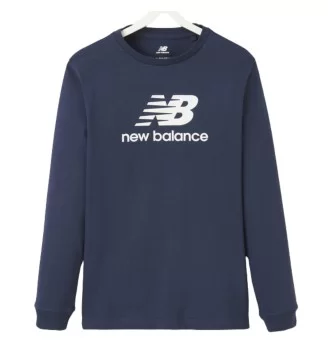 New Balance Felpa Big Logo Kids Blu Navy LAKB0120 NNY