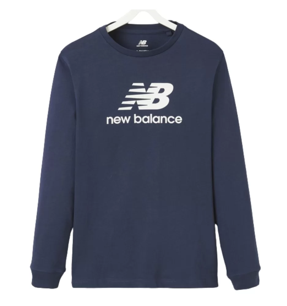 New Balance Felpa Big Logo Kids Blu Navy LAKB0120 NNY