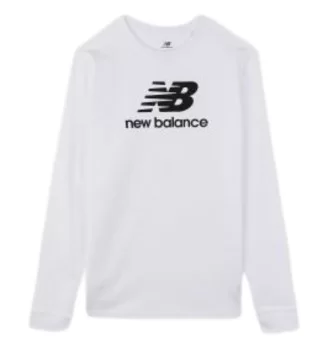 New Balance Felpa Big Logo Kids Bianco LAKB0120 BWE