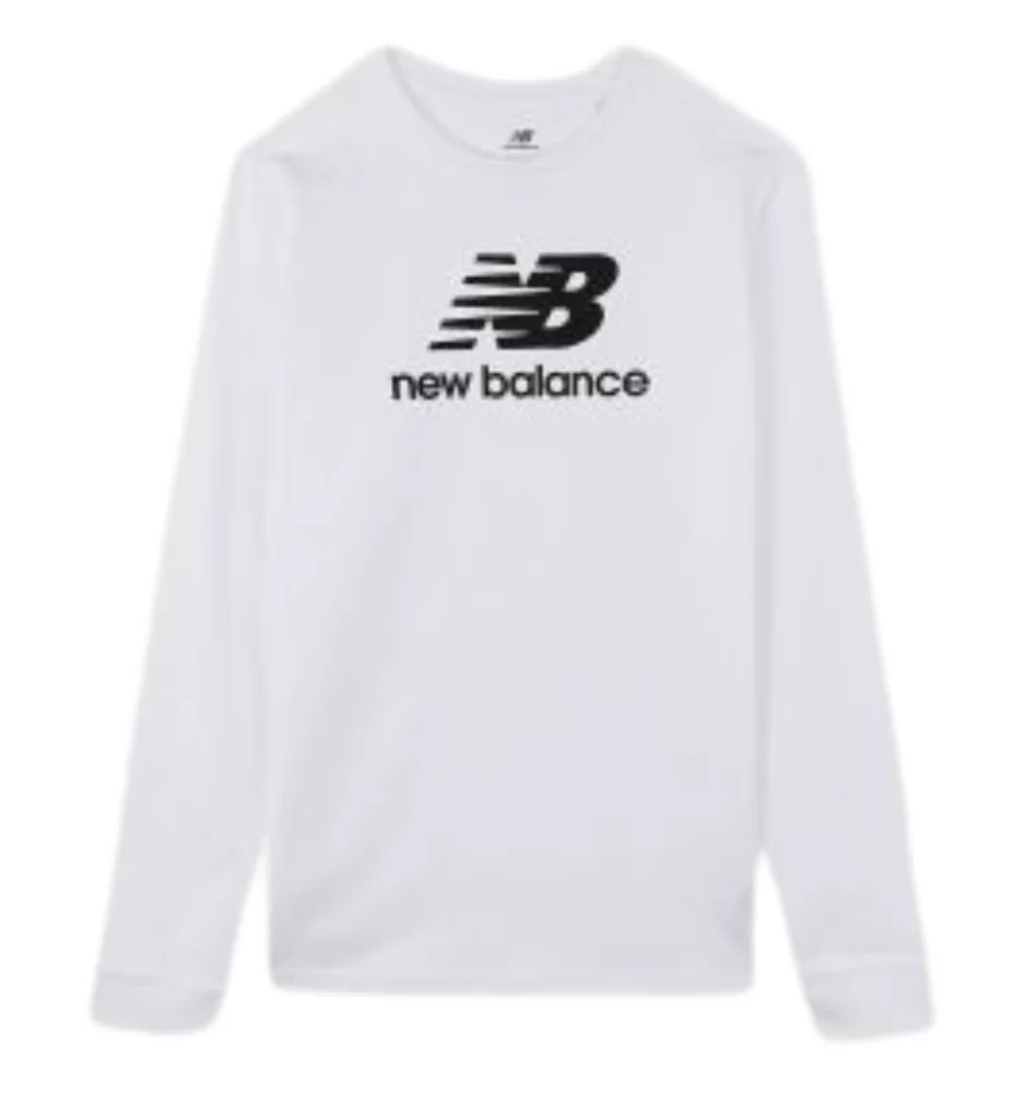 New Balance Felpa Big Logo Kids Bianco LAKB0120 BWE