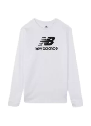 New Balance Felpa Big Logo Kids Bianco LAKB0120 BWE