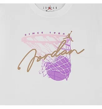 Jordan T-shirt Hoops Classics Bianco Lilla | Jordan | 