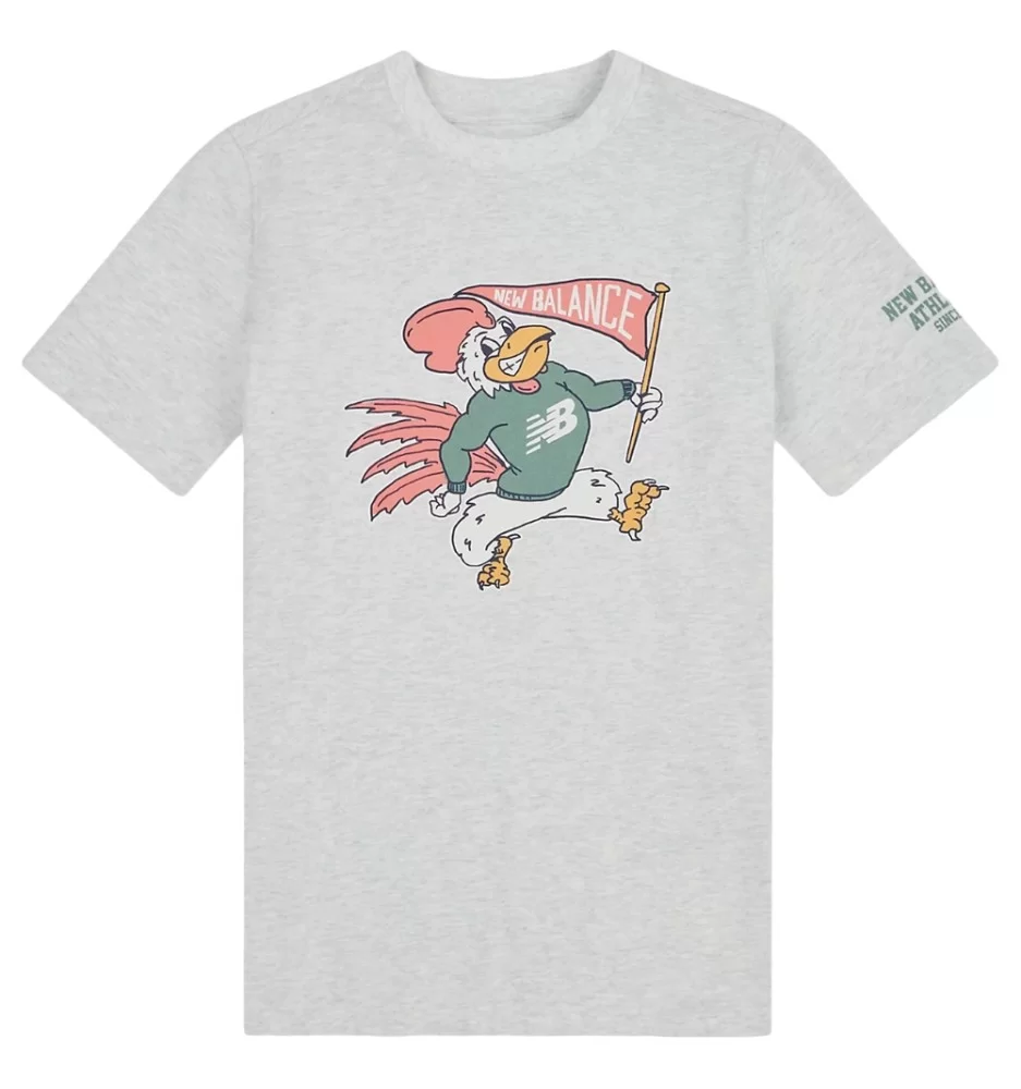 New Balance T-shirt Mascot Athletics Kids Grigio LAKB0166 AHH