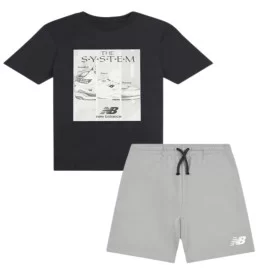 New Balance Tuta The System Kids Nero Grigio LAKB0133 BK
