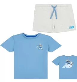 New Balance Tuta Graphic Back Kids Blu Grigio LAKB0211 BUN