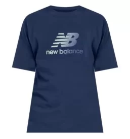 New Balance T-shirt Sport Essentials Gradient Logo Blu Navy MT51503NNY