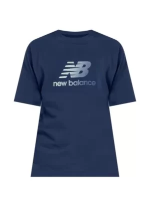 New Balance T-shirt Sport Essentials Gradient Logo Blu Navy MT51503NNY