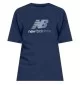 New Balance T-shirt Sport Essentials Gradient Logo Blu Navy MT51503NNY