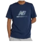 New Balance T-shirt Sport Essentials Gradient Logo Blu Navy | New Balance | 