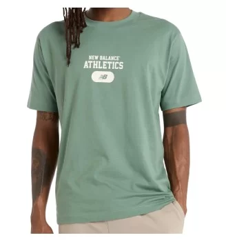 New Balance T-shirt Heritage Graphic Dark Juniper Salvia Verde MT51527DKJ