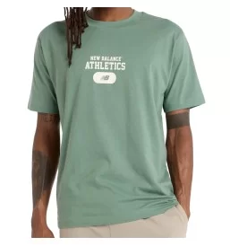 New Balance T-shirt Heritage Graphic Dark Juniper Salvia Verde MT51527DKJ