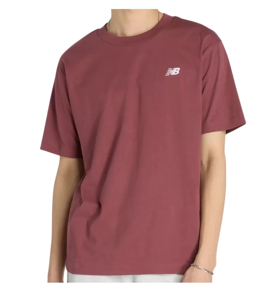 New Balance T-shirt Essentials Basic M Washed Burgundy Borgogna MT41509WAD