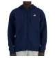 New Balance Felpa Con Cappuccio Full Zip Essentials Blu Navy MJ41502NNY